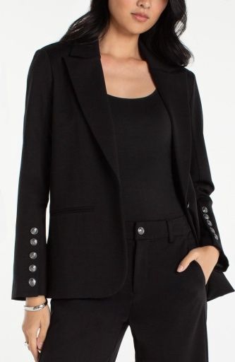 blazer with button sleeve, Size: S