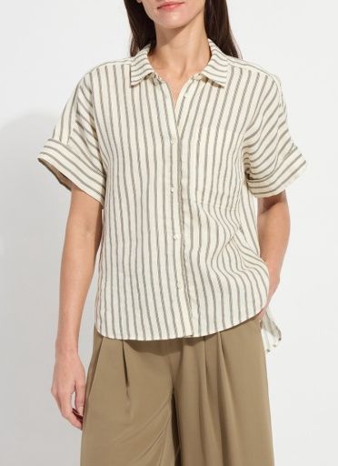 adley linen boxy shirt, Size: XS