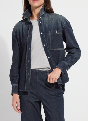 cassidy denim shacket, Size: XS