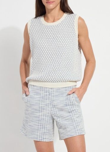 claire textured mesh sweater shell, Size: XS