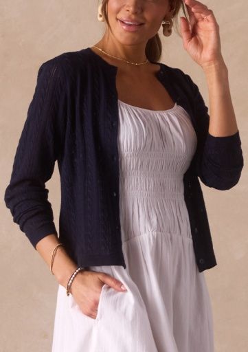 RAVELLO FINE GAUGE CARDIGAN, Size: XS