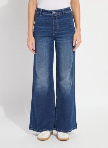 iris wide leg everyday denim, Colour: dark midwash, Size: XS