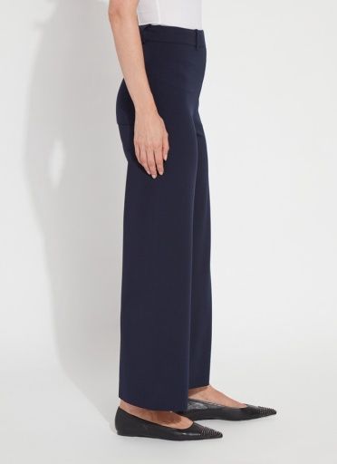 erin hi waist wide leg pontes, Colour: true navy, Size: XS