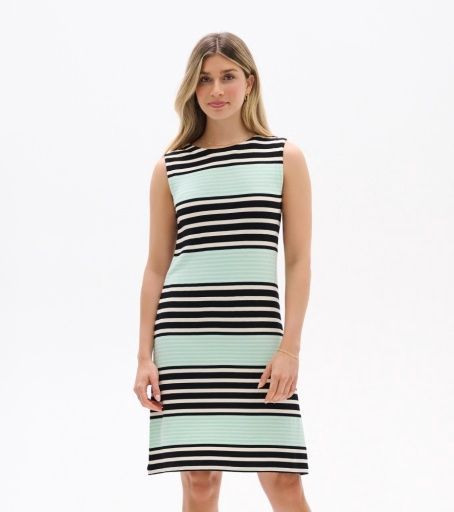 sofia dress - black colourblock stripes, Size: S