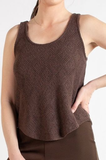 WANDER TANK, Colour: COCOA, Size: XS