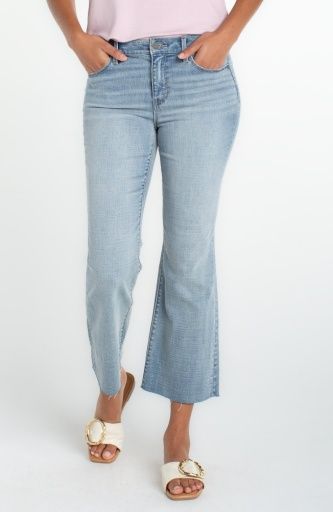 hannah crop flare w/ cut hem 25.5' ins