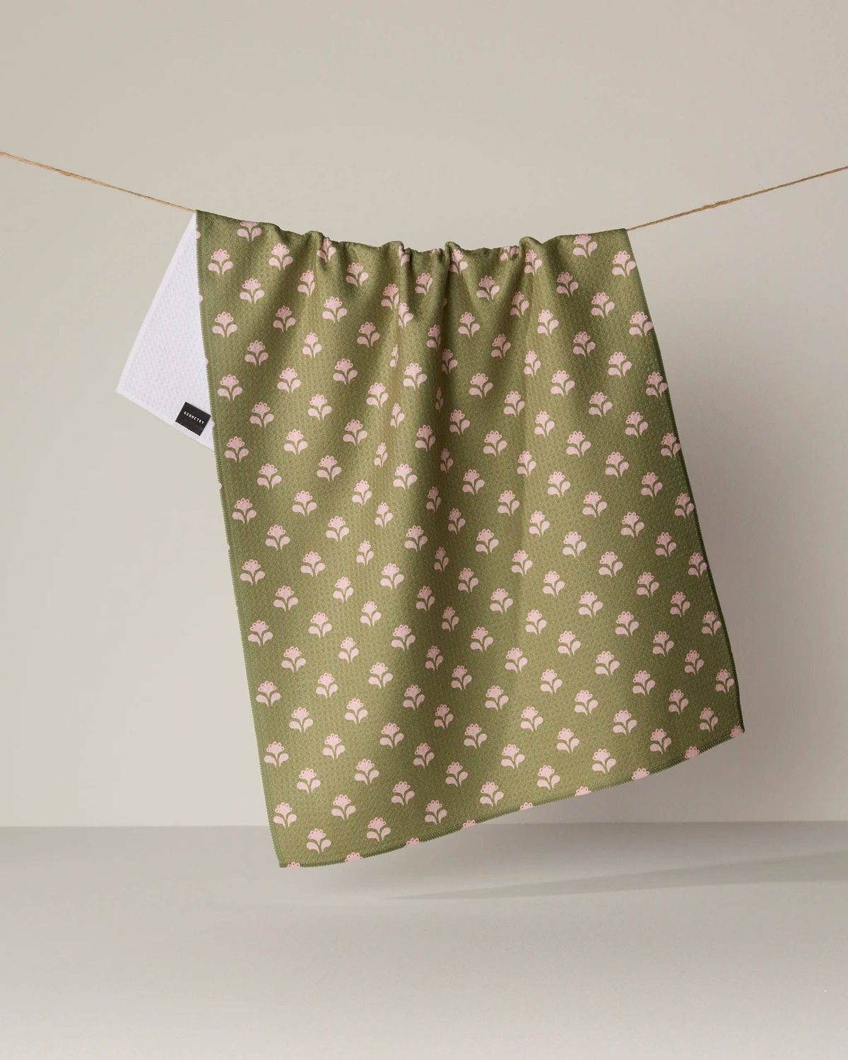 Lucky Flowers Tea Towel - Mahjong