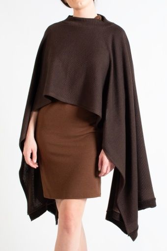 PONCHO, Colour: BROWN
