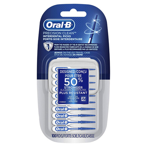 Oralb Precision Clean Interdental Picks, 100 Count أعواد أسنان ١٠٠ حبة