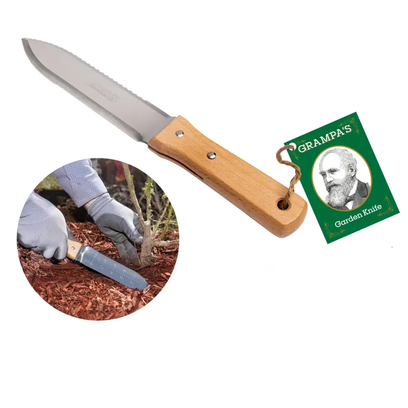 Grampa&#39;s Garden Knife - Versatile 7&quot; Hori Hori Garden Knife With Straight &amp; Serrated Steel Blade. Heavy-Duty Garden Hand Tool For Weeding, Digging or Planting. Includes Protective Sheath.