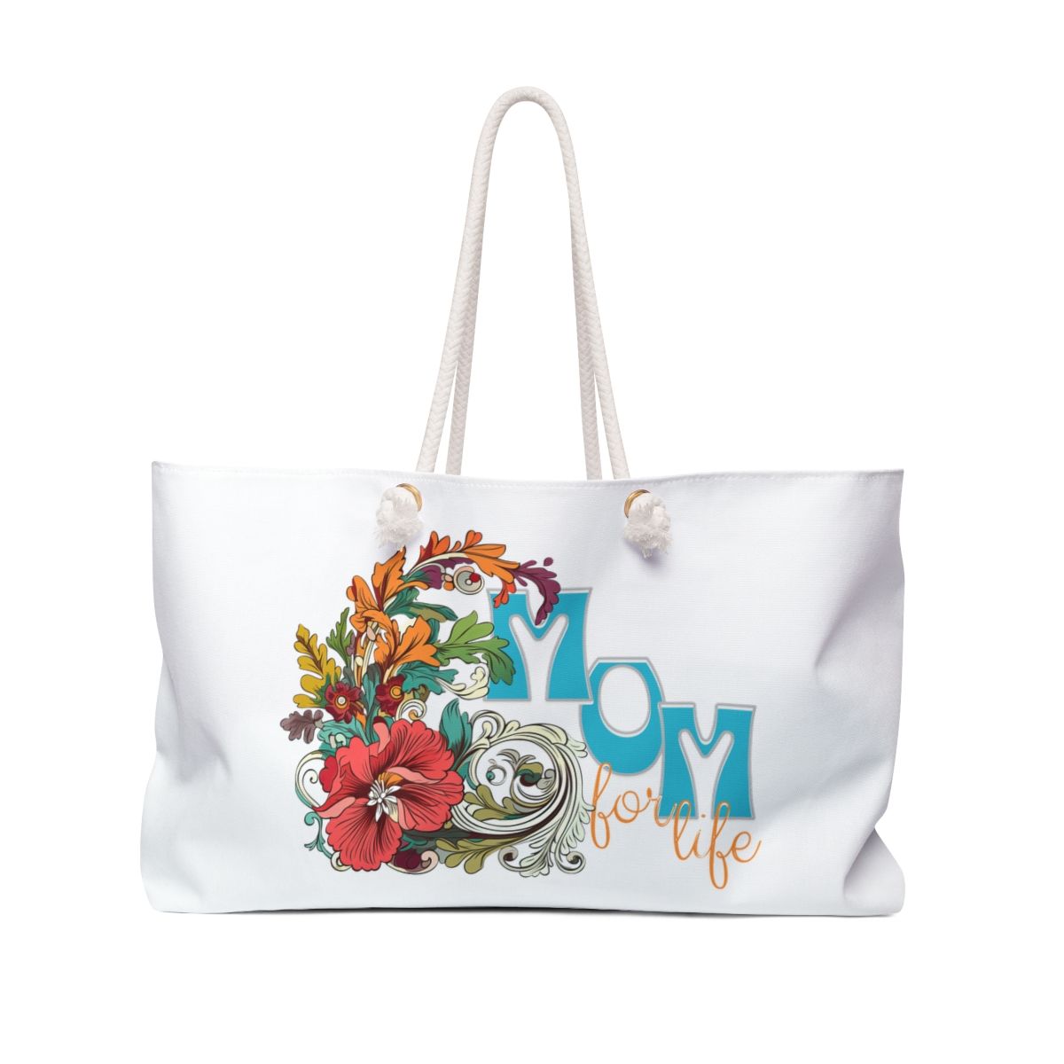 Beautiful Floral Mom For Life Weekender Bag - Perfect for Travel and Gifts