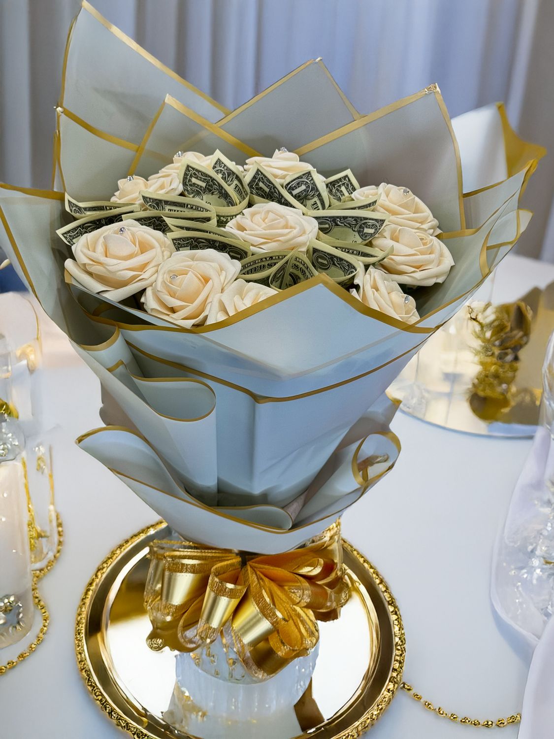Golden Slate Elegance Mini Bouquet (Made to order - please allow 5 business days lead time)