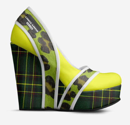 Lemon Lime Leppard Heels