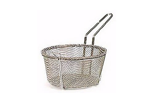 51-211 9-3/4 Inch x 5 Inch Nickle Mesh Wire Basket With Loop