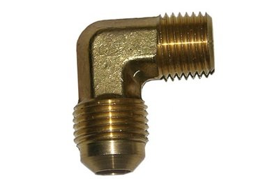 48-330 3/8 Inch Male Flare Elbow X 1/4 Inch Male Pipe Thread With #58 Orifice
