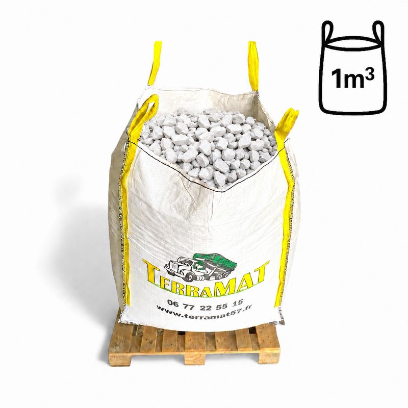 Big-Bag 1 m³ blanc de Carrare 20/40
