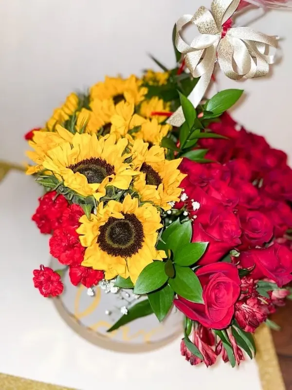 Flowers "Rose and Sunflower Love"