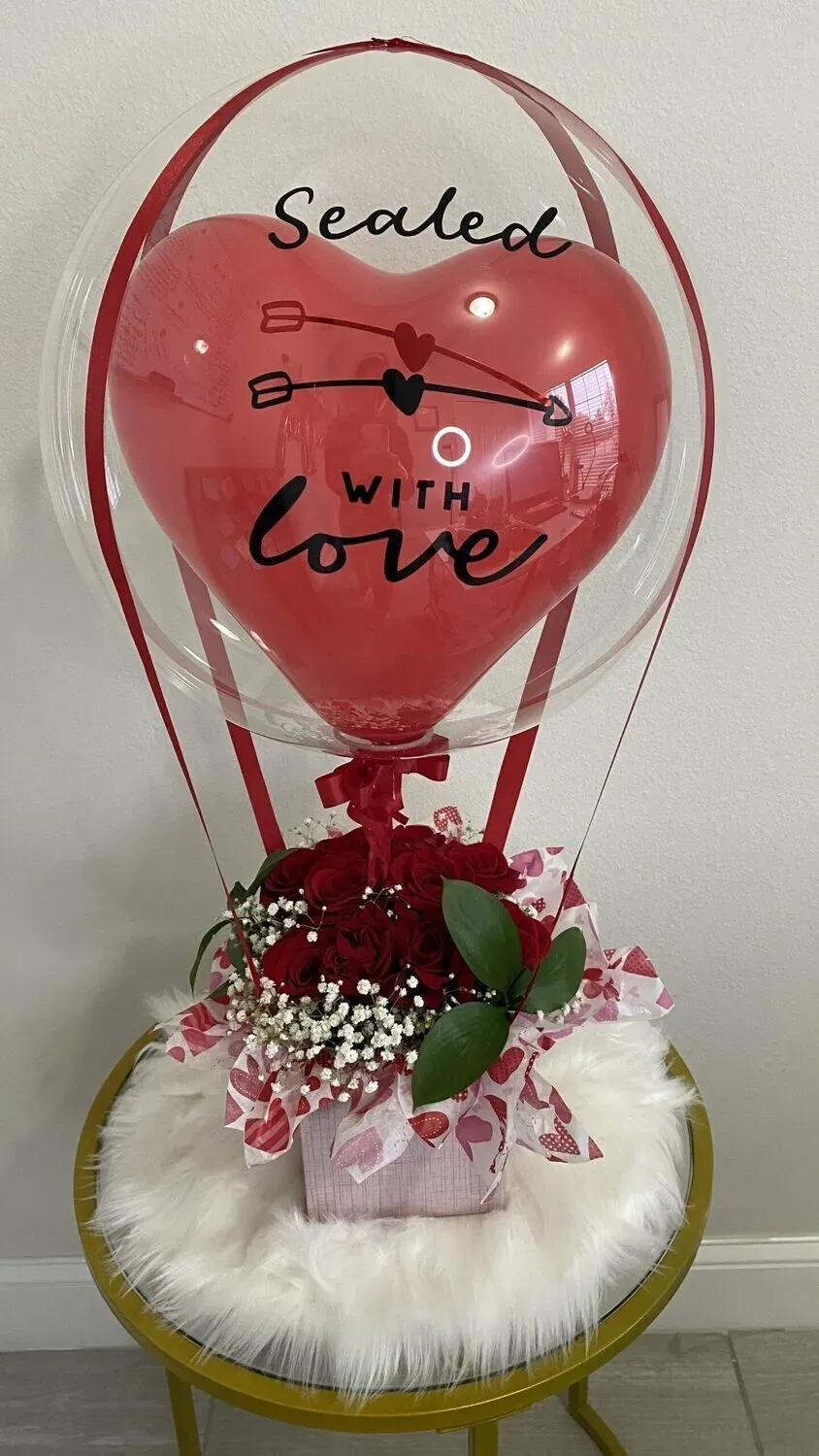 "Sealed with love" balloon