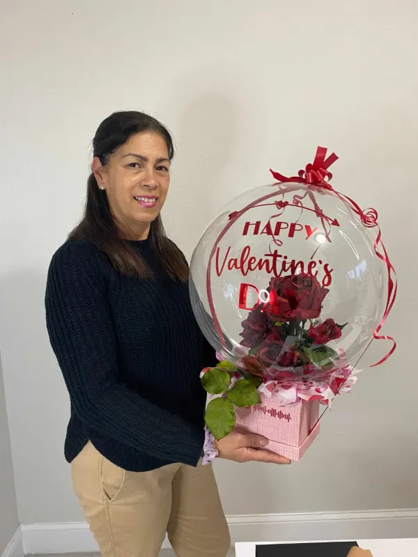 Balloon flower Valentines Day