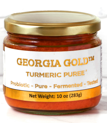 Raw Fermented Probiotic Turmeric Puree'- 10 oz glass jars. Now with Discounts - SAVE BIG!