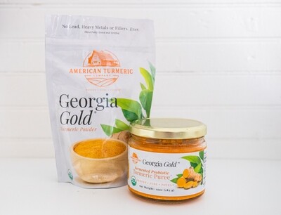 COMBO SPECIAL - Georgia Gold Turmeric Puree and Turmeric Powder - Now With Discounts - SAVE BIG