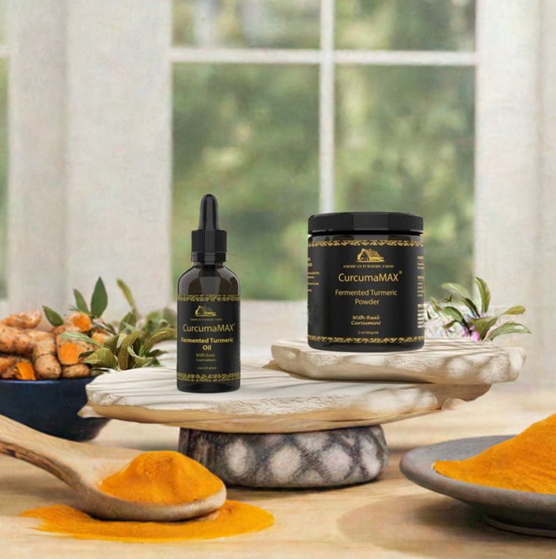 Best Combo - CurcumaMAX Fermented Turmeric Oil &amp; CurcumaMAX Fermented Turmeric Powder Certified Lead-Free