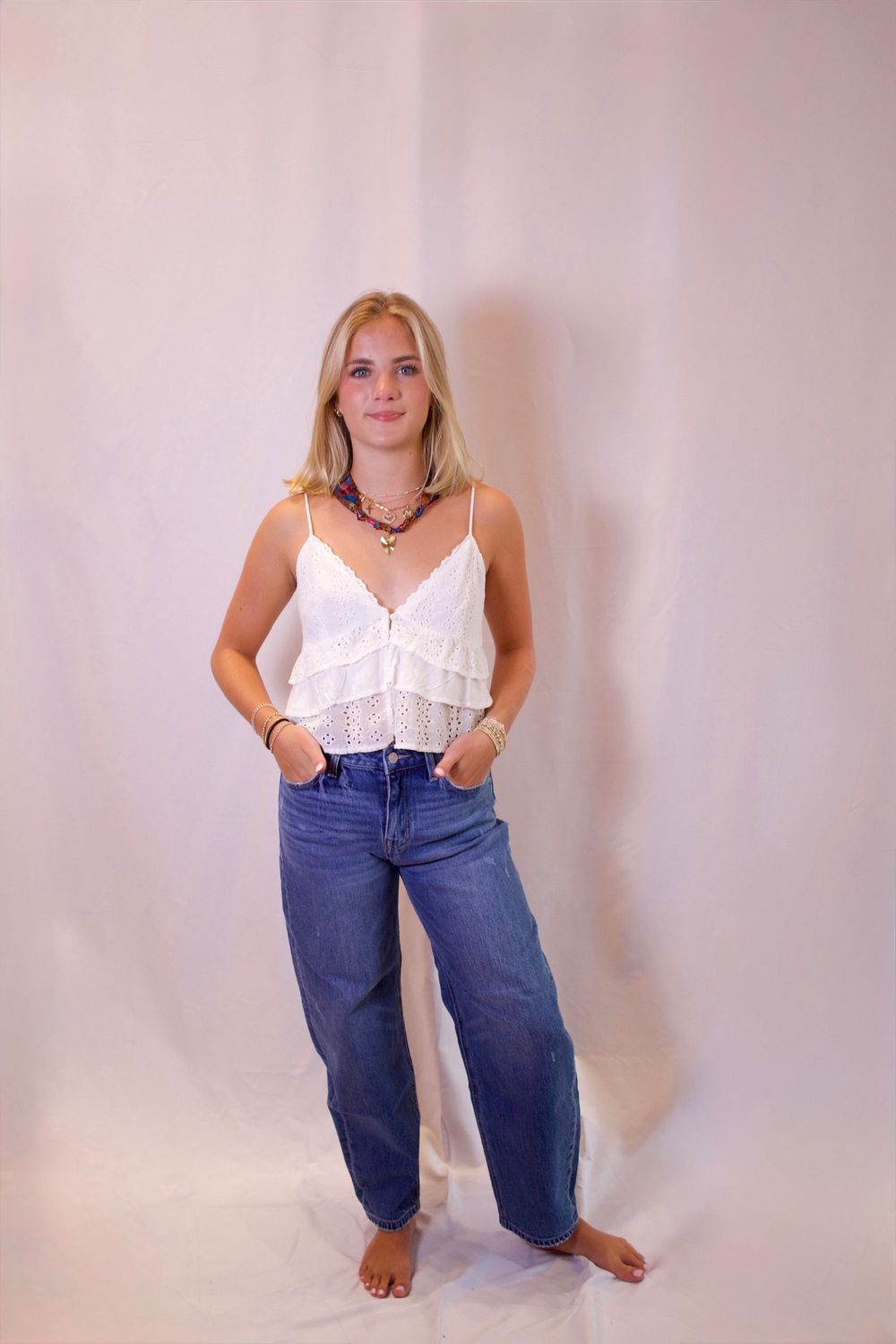 Eyelet Cami