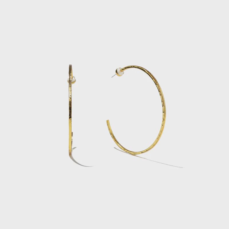 Thin Hammered Hoops