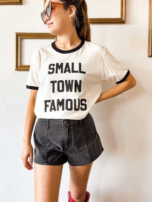 Small Town Famous Ringer Shirt, Ringer Tee, Small Town