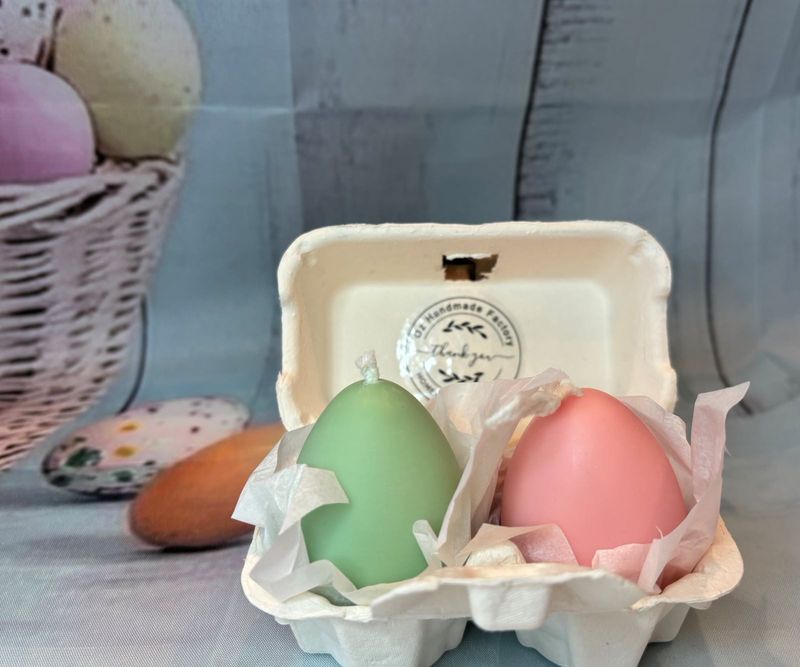 2 Handmade Easter Candles