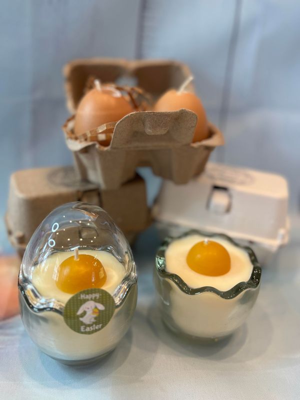 Egg Jar Candle - 100% Soy and Beeswax - Adorable Easter Decor!