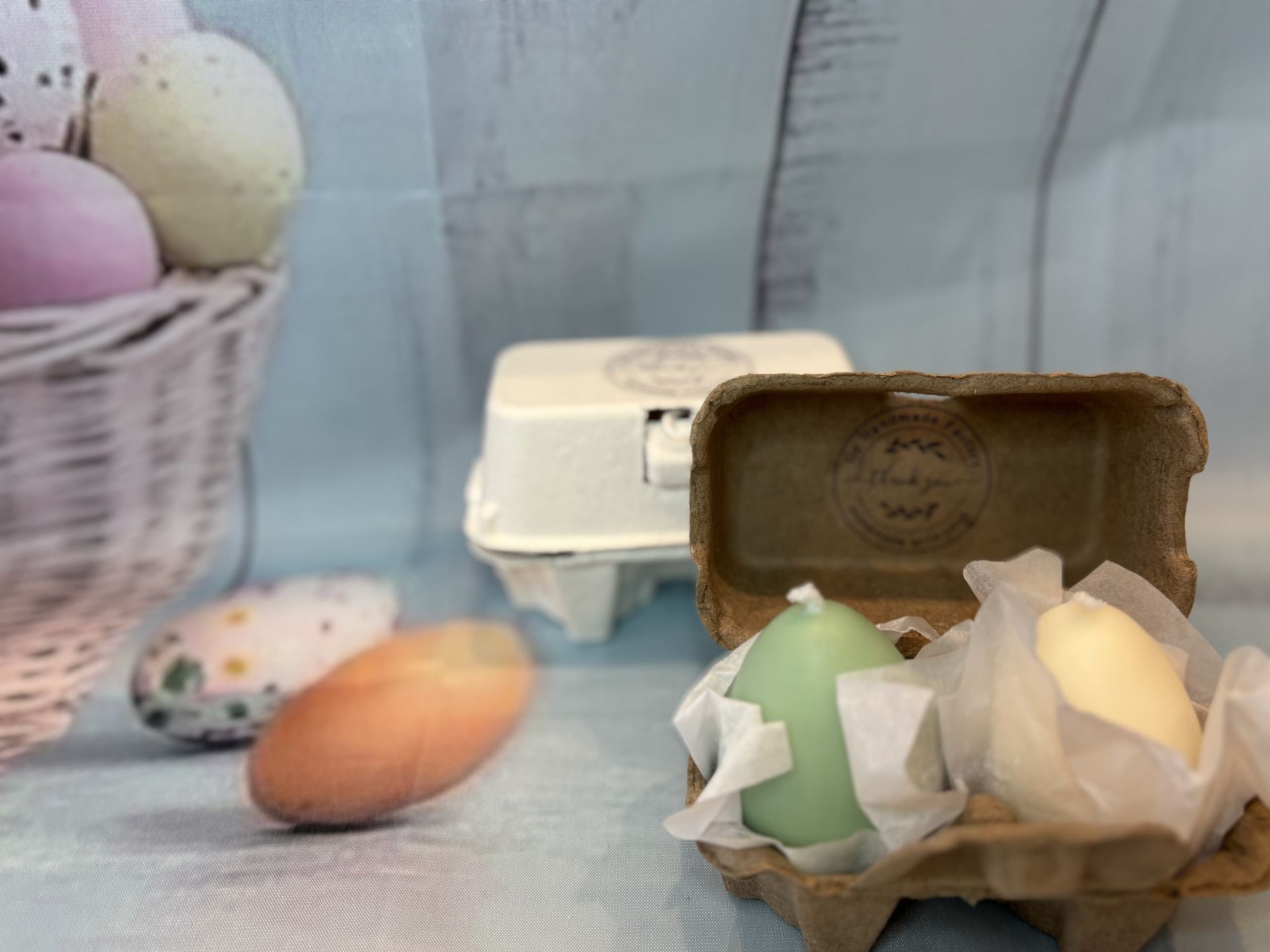 2 Handmade Easter Candles