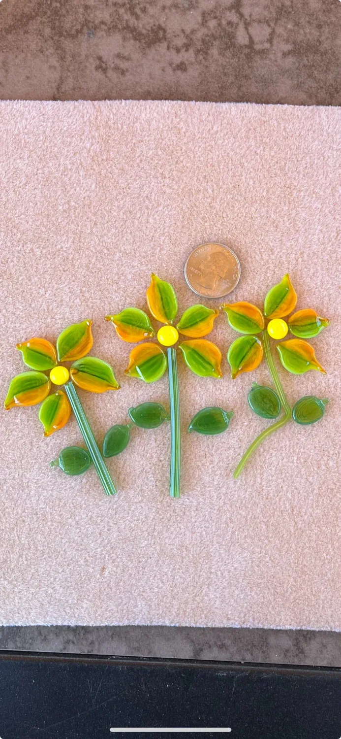 Coe 96 Murrini Flower Kit Orange and Green
