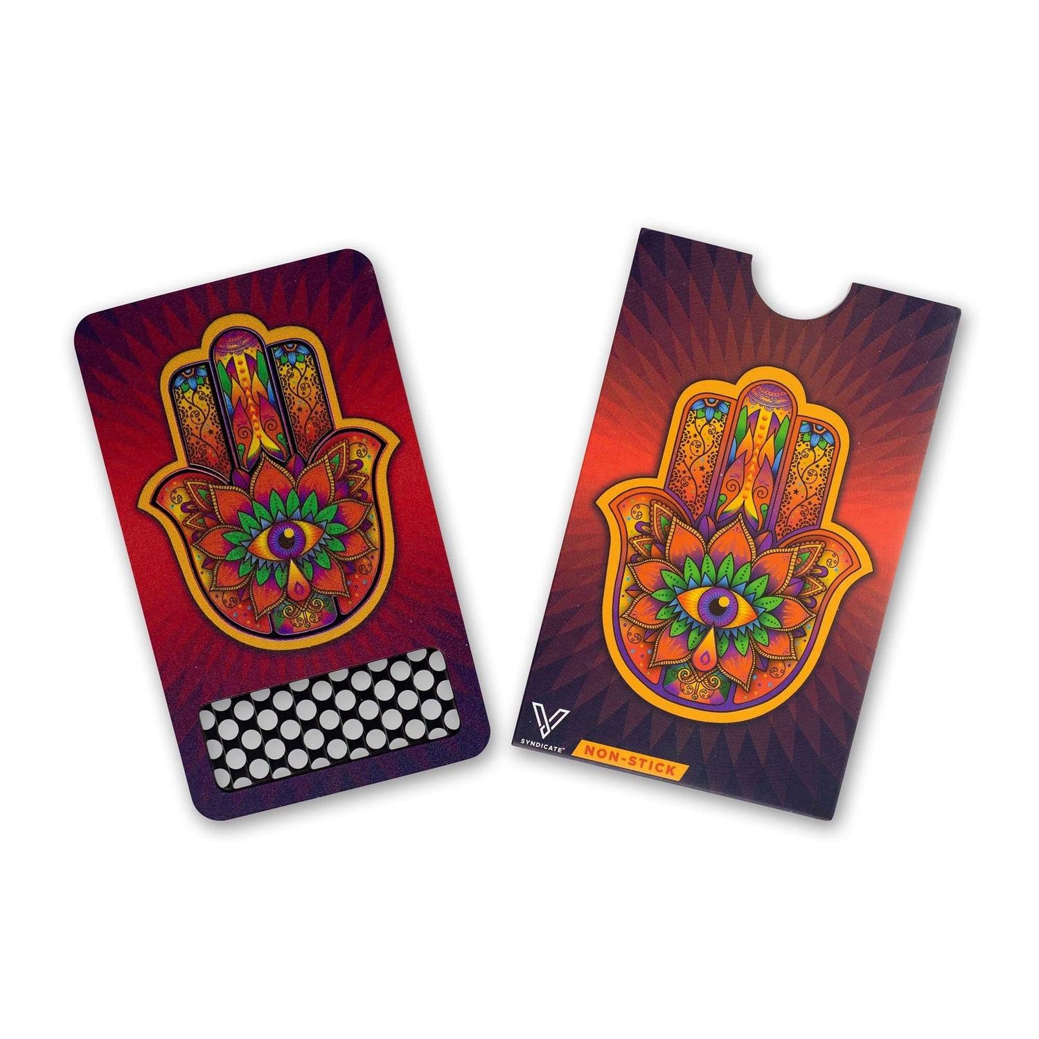Grinder Card, Grinder Card Pattern: Red Hamsa