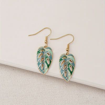 Monstera Leaf Earrings