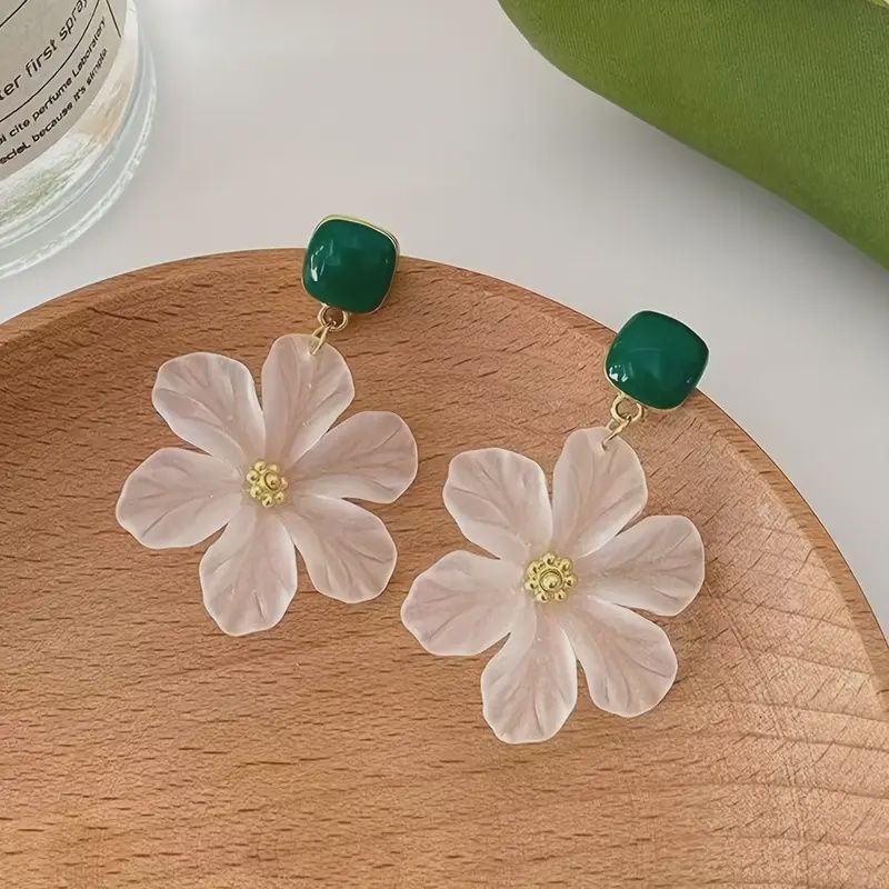 Floral Acrylic Earrings