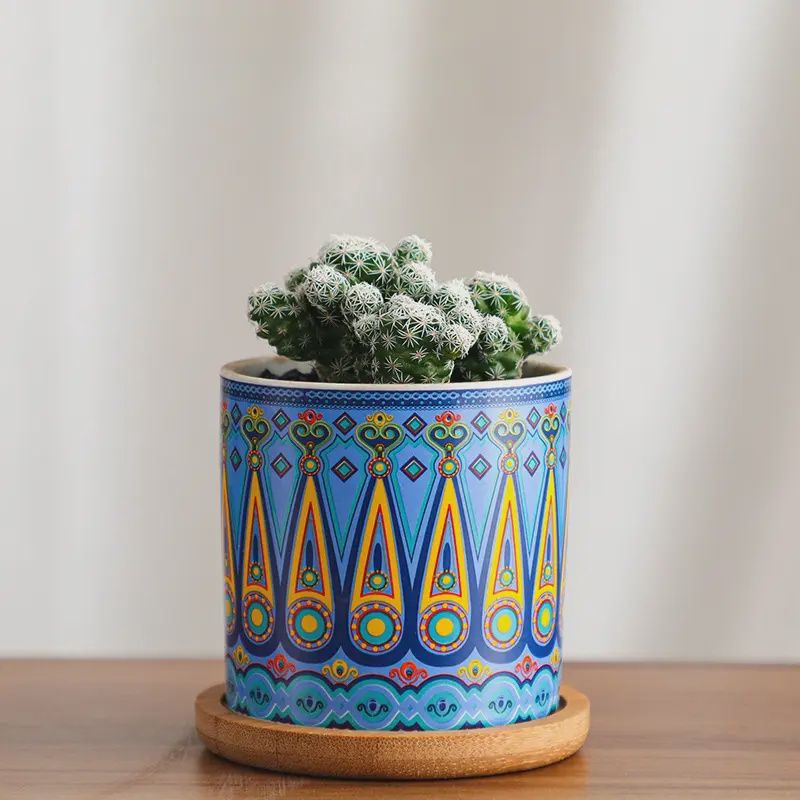 Ceramic Planter - Mandala Pattern 3&quot;