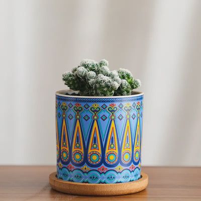Ceramic Planter - Mandala Pattern 3&quot;