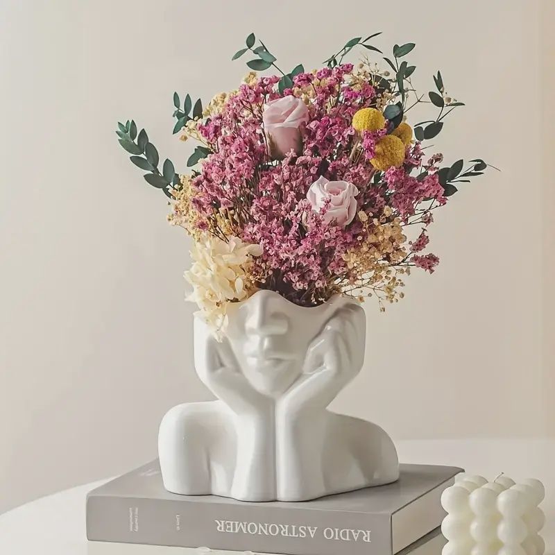 Resin Female Head Vase