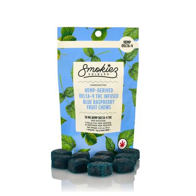 Smokiez Sweet Blue Raspberry Fruit Chews 5mg - 10ct