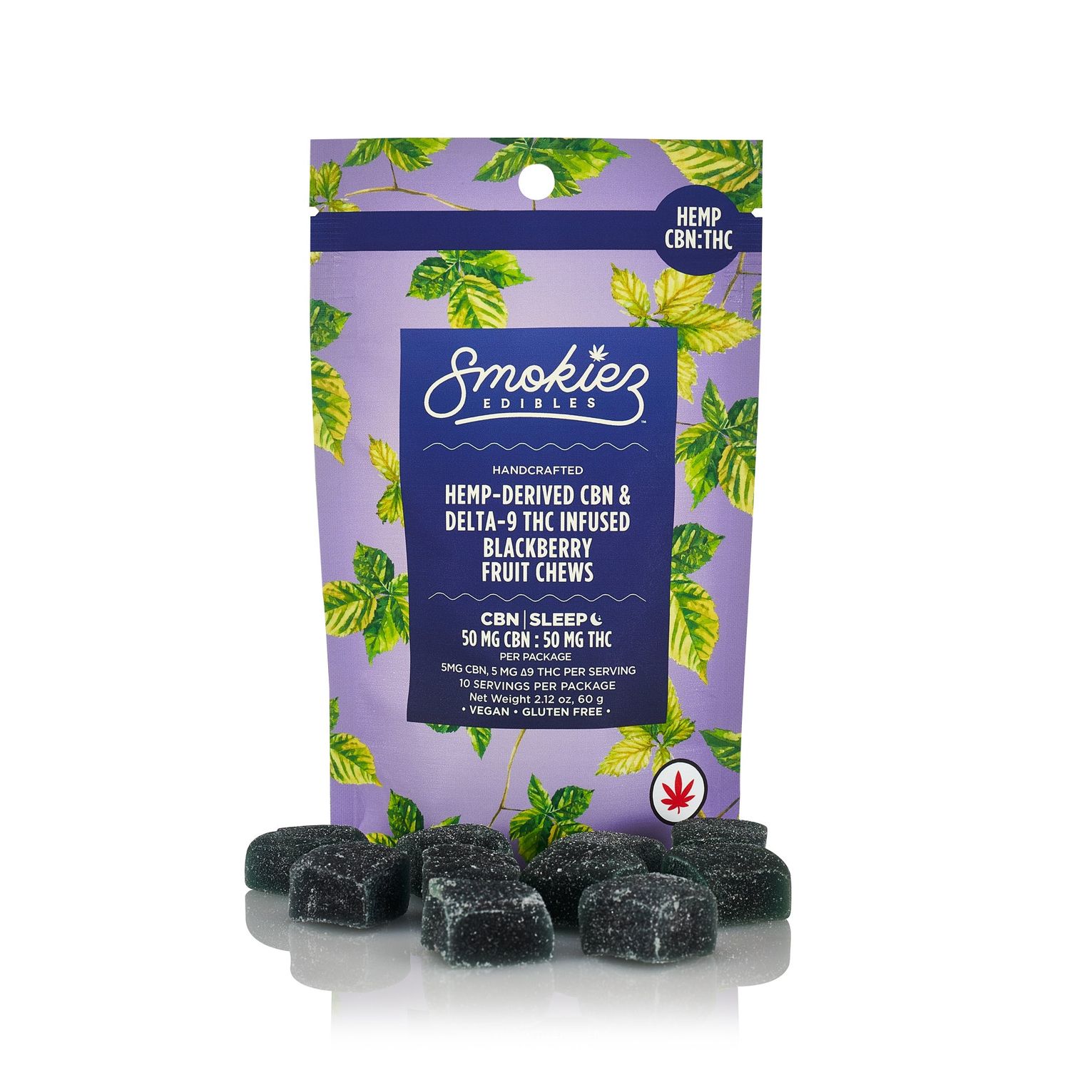 Smokiez Sour Blackberry CBN Fruit Chew