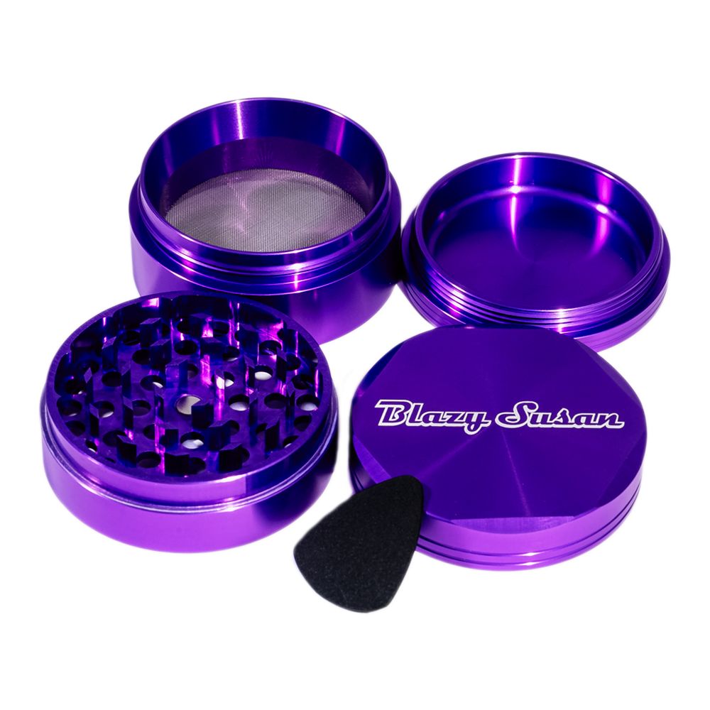 4-pc 3 Chamber Grinder, Colour: Purple