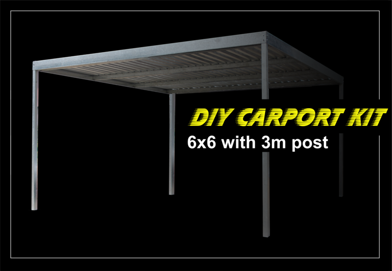 6m x 6m x 2.4m galvanized carport kit with 3m post 6m x 6m x 2.4m galvanized carport kit with 3m post