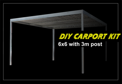 6m x 6m galvanized carport kit with 3m post 6m x 6m galvanized carport kit with 3m post