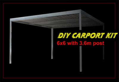 6m x 6m galvanised carport kit with 3.6m post 6m x 6m galvanised carport kit with 3.6m post