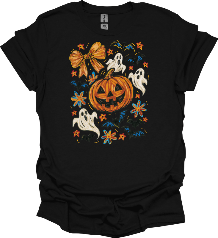 Ghost, Pumpkin and Bow