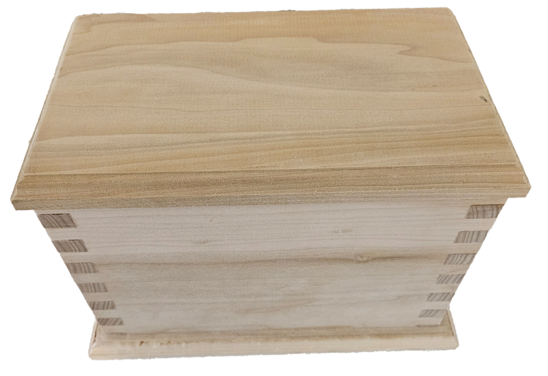 Box Joint Poplar Urn
