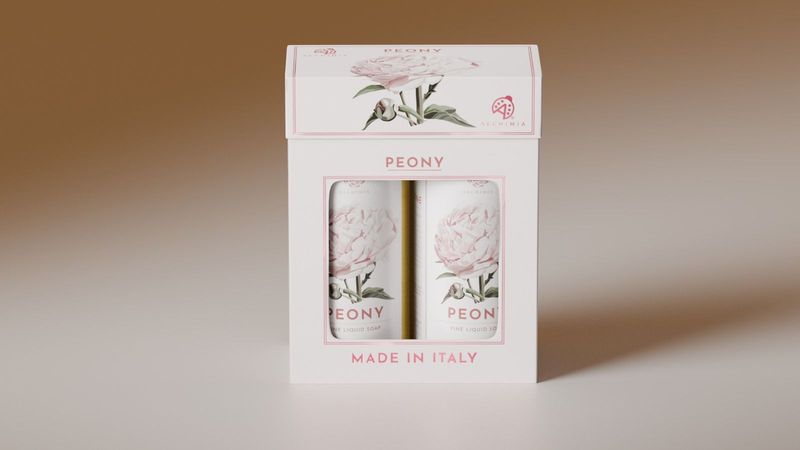 Gift Box Peonia - Sapone Liquido 500 ml + Crema Corpo 500 ml