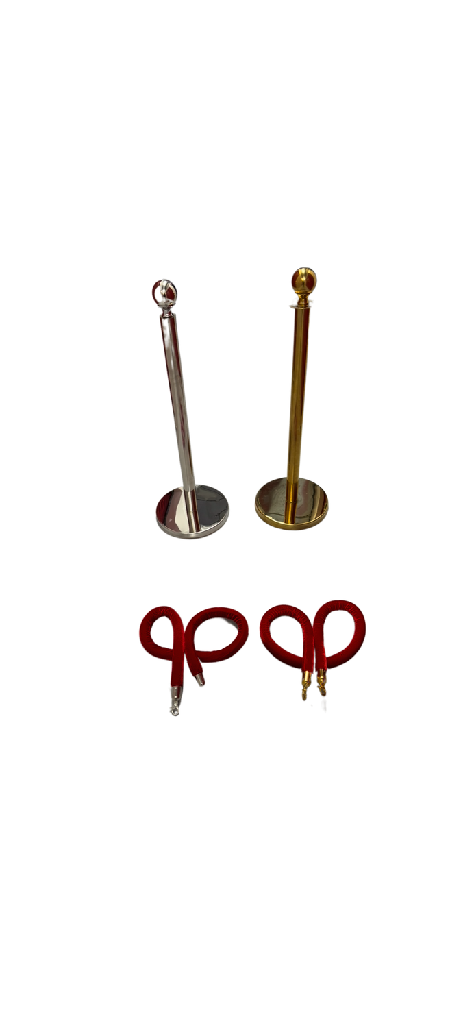 Gold Post and Velvet Ropes
