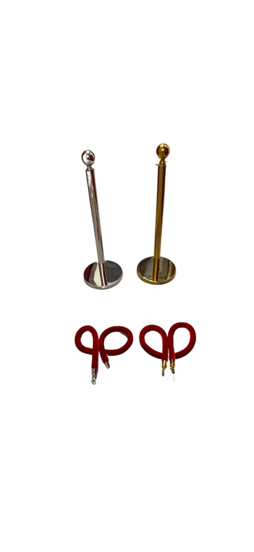 Gold Post and Velvet Ropes